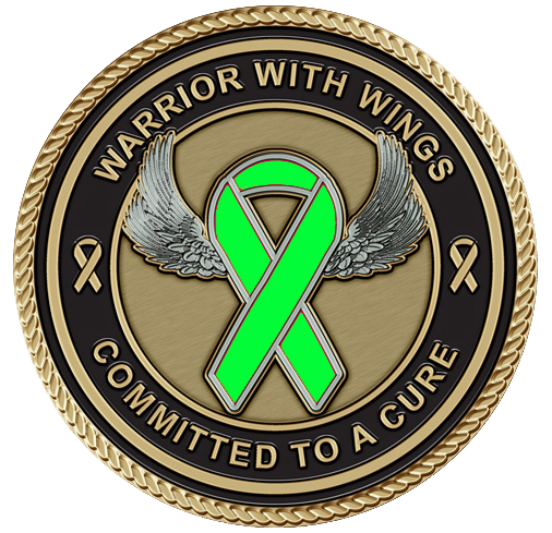 Lymphoma Green Ribbon Medallion for Box Cremation Urn/Flag Case - 3 Inch Diameter