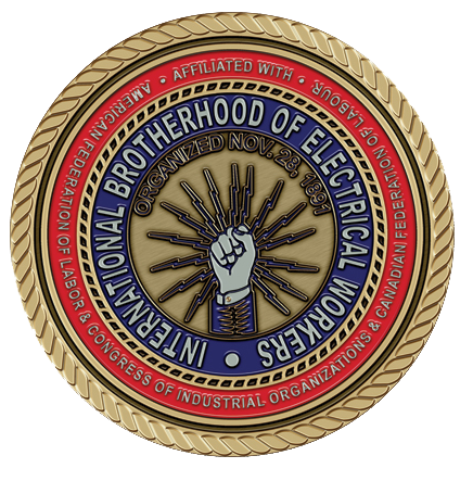 Electrical Workers Medallion for Box Cremation Urn/Flag Case - 2 Inch Diameter