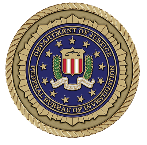 FBI Medallion for Box Cremation Urn/Flag Case - 4 Inch Diameter