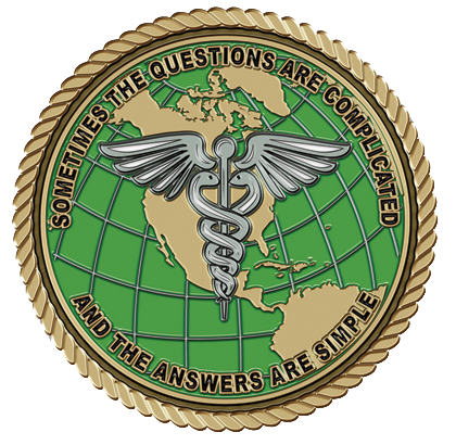Medicine Medallion for Box Cremation Urn/Flag Case - 3 Inch Diameter