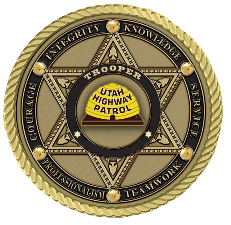 UHP Trooper Medallion for Box Cremation Urn/Flag Case - 4 Inch Diameter