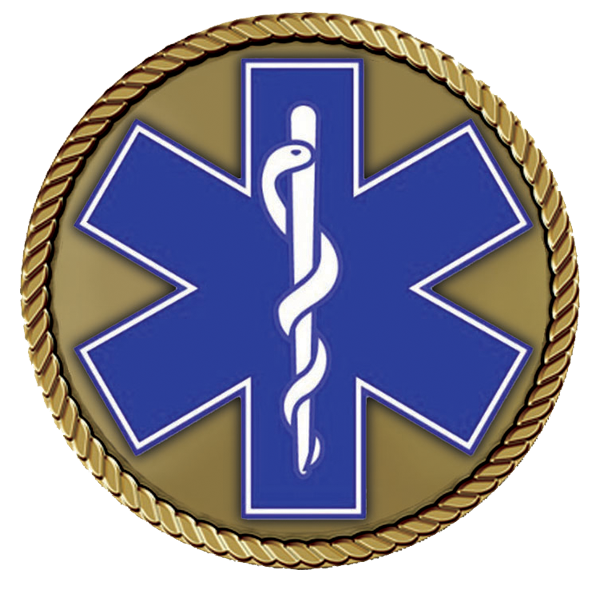 EMT Medallion for Box Cremation Urn/Flag Case - 3 Inch Diameter