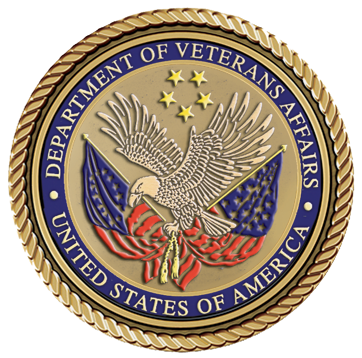 Dept of Veterans Affairs  Medallion for Box Cremation Urn/Flag Case -  2 Inch Diameter