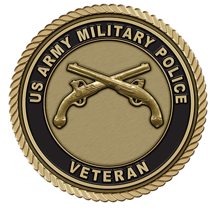 Military Police Medallion for Box Cremation Urn/Flag Case -  4 Inch Diameter