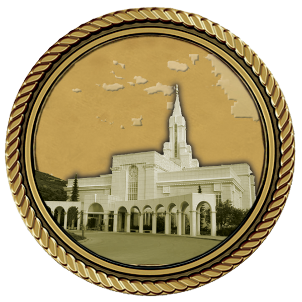 LDS Bountiful Temple Medallion for Box Cremation Urn/Flag Case - 4 Inch Diameter