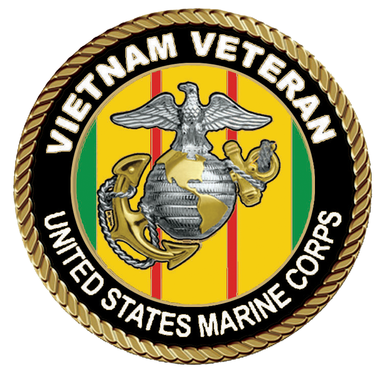 Marines Vietnam Medallion for Box Cremation Urn/Flag Case -  4 Inch Diameter