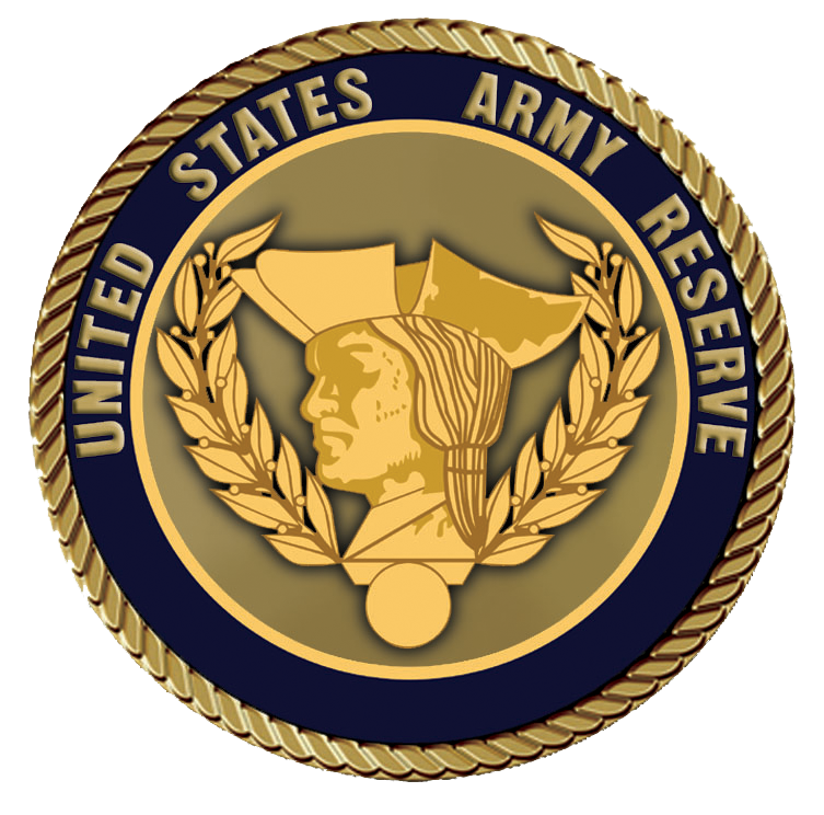 Army Reserve Medallion for Box Cremation Urn/Flag Case - 2 Inch Diameter