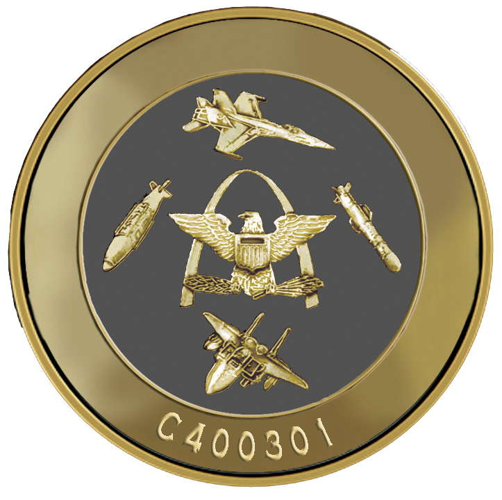 Defense Contractor Medallion for Box Cremation Urn/Flag Case -  3 Inch Diameter
