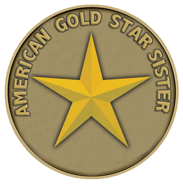 Gold Star Sister Medallion for Box Cremation Urn/Flag Case - 2 Inch Diameter