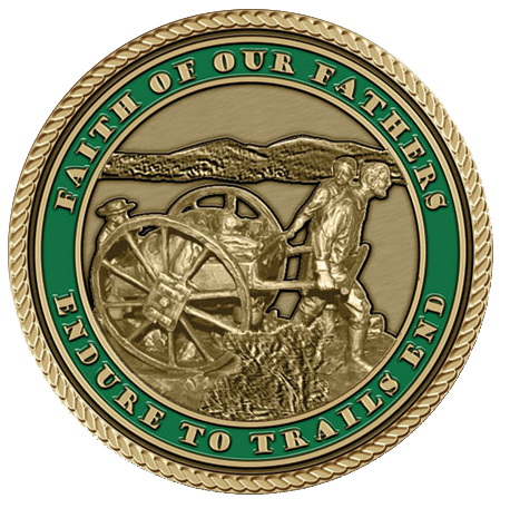 Faith of Our Fathers Medallion for Box Cremation Urn/Flag Case - 3 Inch Diameter