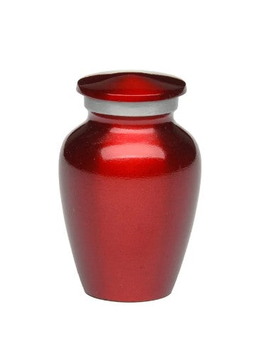 Classic Alloy Cremation Urn - Color Perfection High-gloss red 3 Cubic Inches