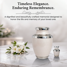Load image into Gallery viewer, At Peace Memorials Cordoba Ivory Urn for Ashes SET
