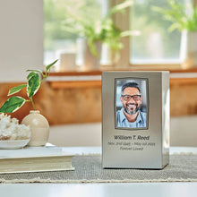 Load image into Gallery viewer, At Peace Memorials Beaumont Box Pewter Large/Adult Cremation Urn 200 CI
