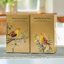 Load image into Gallery viewer, At Peace Memorials Life Canvas Birds Bronze Companion Urn RIGHT SIDE 200 CI

