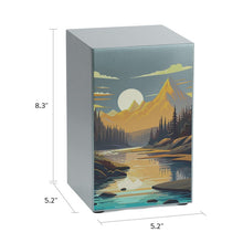 Load image into Gallery viewer, At Peace Memorials Life Canvas Mountain Landscape Pewter Large Cremation Urn 200 CI
