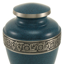 Load image into Gallery viewer, At Peace Memorials Avalon Evening Blue Large/Adult Cremation Urn 200 CI
