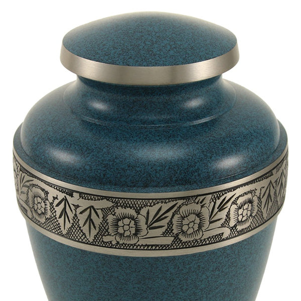 At Peace Memorials Avalon Evening Blue Large/Adult Cremation Urn 200 CI