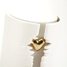 Load image into Gallery viewer, At Peace Memorials Heart Column White Large/Adult Cremation Urn 230 CI
