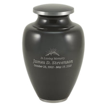 Load image into Gallery viewer, At Peace Memorials XL Camden Carbon Gray cremation urn for ashes 300 CI
