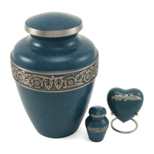 Load image into Gallery viewer, At Peace Memorials Avalon Evening Blue Large/Adult Cremation Urn 200 CI
