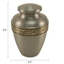 Load image into Gallery viewer, At Peace Memorials Avalon Pewter Large/Adult Cremation Urn 200 CI
