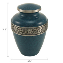 Load image into Gallery viewer, At Peace Memorials Avalon Evening Blue Large/Adult Cremation Urn 200 CI
