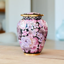 Load image into Gallery viewer, At Peace Memorials Elite Floral Blush Large/Adult Cremation Urn 210 Cubic Inches
