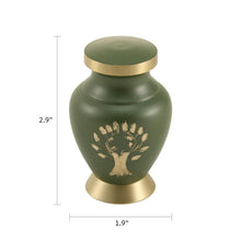 Load image into Gallery viewer, At Peace Memorials Sierra Tree of Life Mini Keepsake Cremation Urn 5 CI
