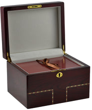 Load image into Gallery viewer, Large/Adult 230 Cubic Inches Burlwood Treasure Chest Cremation Urn for Ashes

