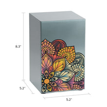 Load image into Gallery viewer, At Peace Memorials Life Canvas Mandala Pewter Companion Urn RIGHT SIDE 200 CI
