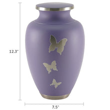 Load image into Gallery viewer, At Peace Memorials XL Butterfly cremation urn for ashes 320 Cubic inches
