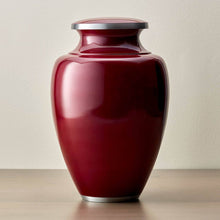 Load image into Gallery viewer, At Peace Memorials  XL Camden Garnet cremation urn for ashes 300 Cubic inches
