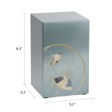 Load image into Gallery viewer, At Peace Memorials Life Canvas Ginkgo Pewter, Companion Urn LEFT SIDE 200 CI
