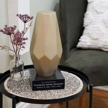 Load image into Gallery viewer, At Peace Memorials Black Marble Base, Silver Engraving
