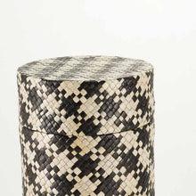 Load image into Gallery viewer, Woven Naturals Palm Black/Tan Scattering Urn
