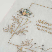 Load image into Gallery viewer, Monumental Memorials Wildflower Gold White Marble Cremation Urn 200 CI
