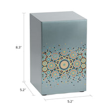 Load image into Gallery viewer, At Peace Memorials Life Canvas Mosaic Pewter Adult Cremation Urn 200 CI
