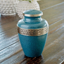 Load image into Gallery viewer, At Peace Memorials Avalon Evening Blue Large/Adult Cremation Urn 200 CI
