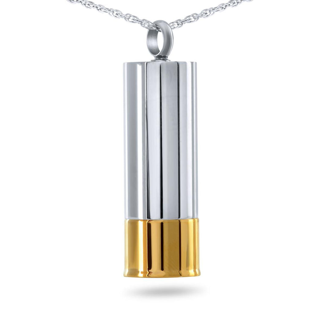 Shotgun Shell Stainless Steel Pendant/Necklace Funeral Cremation Urn for Ashes