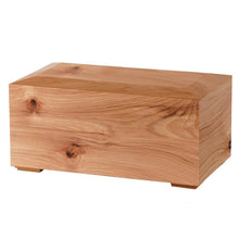 Load image into Gallery viewer, At Peace Memorials Melrose hickory wood cremation urn for ashes 200 cubic inches
