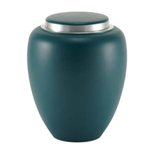 Load image into Gallery viewer, Large Cremation Urn for ashes, 200 Cubic Inches - Emerson Teal Sapphire
