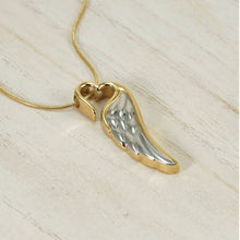 Load image into Gallery viewer, At Peace Memorials Bronze/Pewter Wings of Eternity Cremation Pendant
