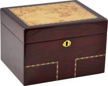 Load image into Gallery viewer, Large/Adult 230 Cubic Inches Burlwood Treasure Chest Cremation Urn for Ashes
