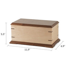 Load image into Gallery viewer, At Peace Memorials Fairfax Maple and Walnut Cremation Urn for Ashes

