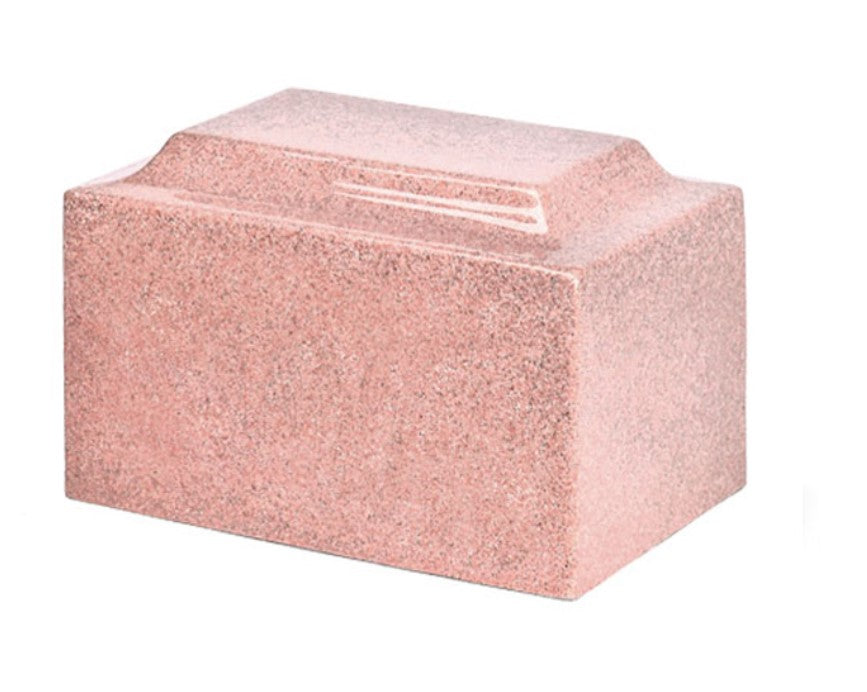 Classic Champagne Granite Adult Funeral Cremation Urn, 210 Cubic Inches TSA Approved
