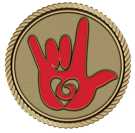 Heart in Hand Medallion for Box Cremation Urn/Flag Case - 4 Inch Diameter