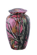 Load image into Gallery viewer, Large/Adult 200 Cubic Inches Camouflage Design-11  Brass Funeral Cremation Urn
