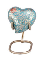 Load image into Gallery viewer, Small/Keepsake 5 Cubic Inch Brass Decorative Butterfly Heart Cremation Urn
