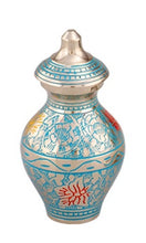 Load image into Gallery viewer, Small/Keepsake 4 Cubic Inch Brass Decorative Butterfly Funeral Cremation Urn
