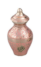 Load image into Gallery viewer, Small/Keepsake 4 Cubic Inches Sheen Pink Decorative Butterfly Brass Funeral Cremation Urn
